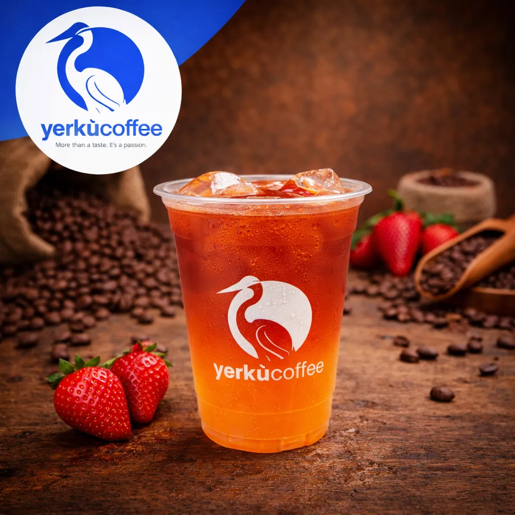 Iced Strawberry Americano [စတော်ဘယ်ရီ အမေရီကာနို] (360ml)